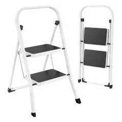 HOMEN - Escalera de aluminio tijera ESCALERA2P blanco
