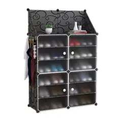 GENERICO - Zapatero Organizador 2 Filas Y 6 Pisos Estante Triangular