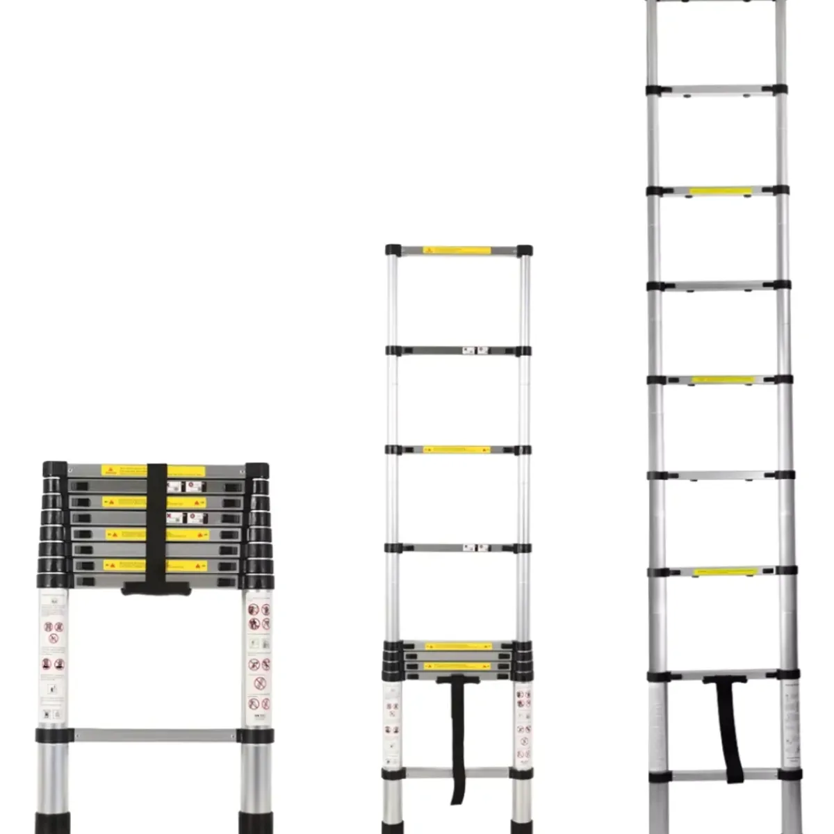 LERNEN - Escalera Telescópica Plegable 2.6 Metros Lernen Color Gris