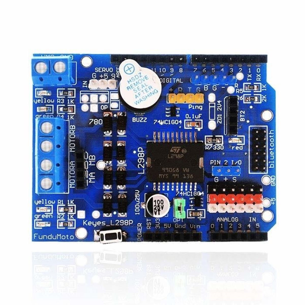 GENERICO - Shield Doble Puente H L298P para Arduino