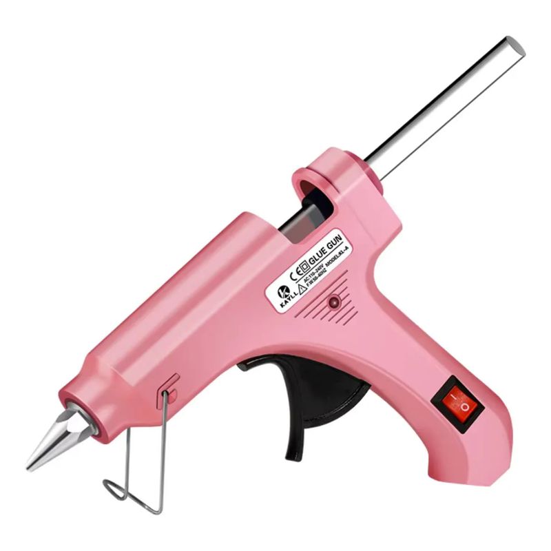 MOTARRO - Pistola De Silicona Rosada De Manualidades+4 Barras 7 mmx10 cm