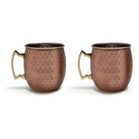 Copper Mug Set Acero Inoxidable Capa De Cobre