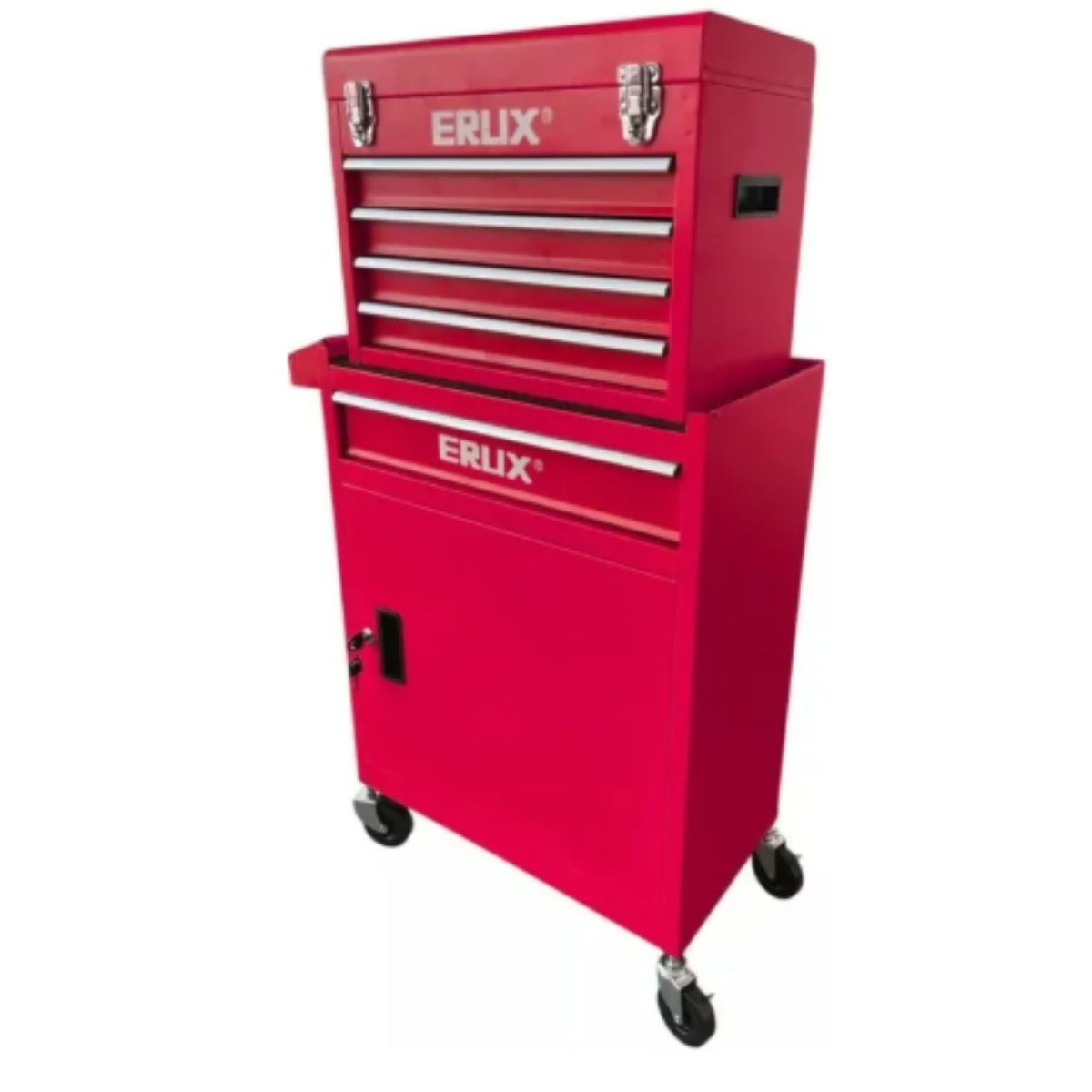 ALTERNATIVE - Gabinete Metálico Caja Porta Herramientas Con Ruedas Roja