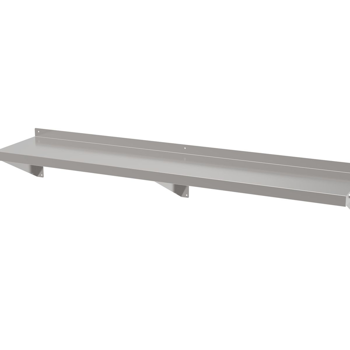 GENERICO - Repisa Mural Lisa 150 x 30 Cms Acero Inoxidable