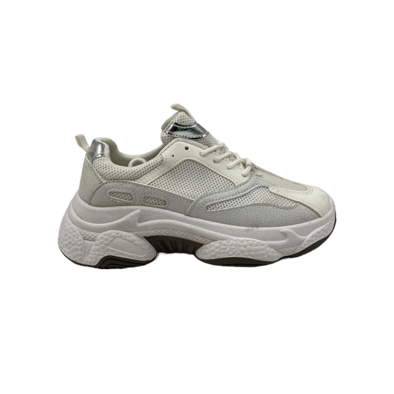 HERIEL - Zapatilla Blanca Plataforma Mujer