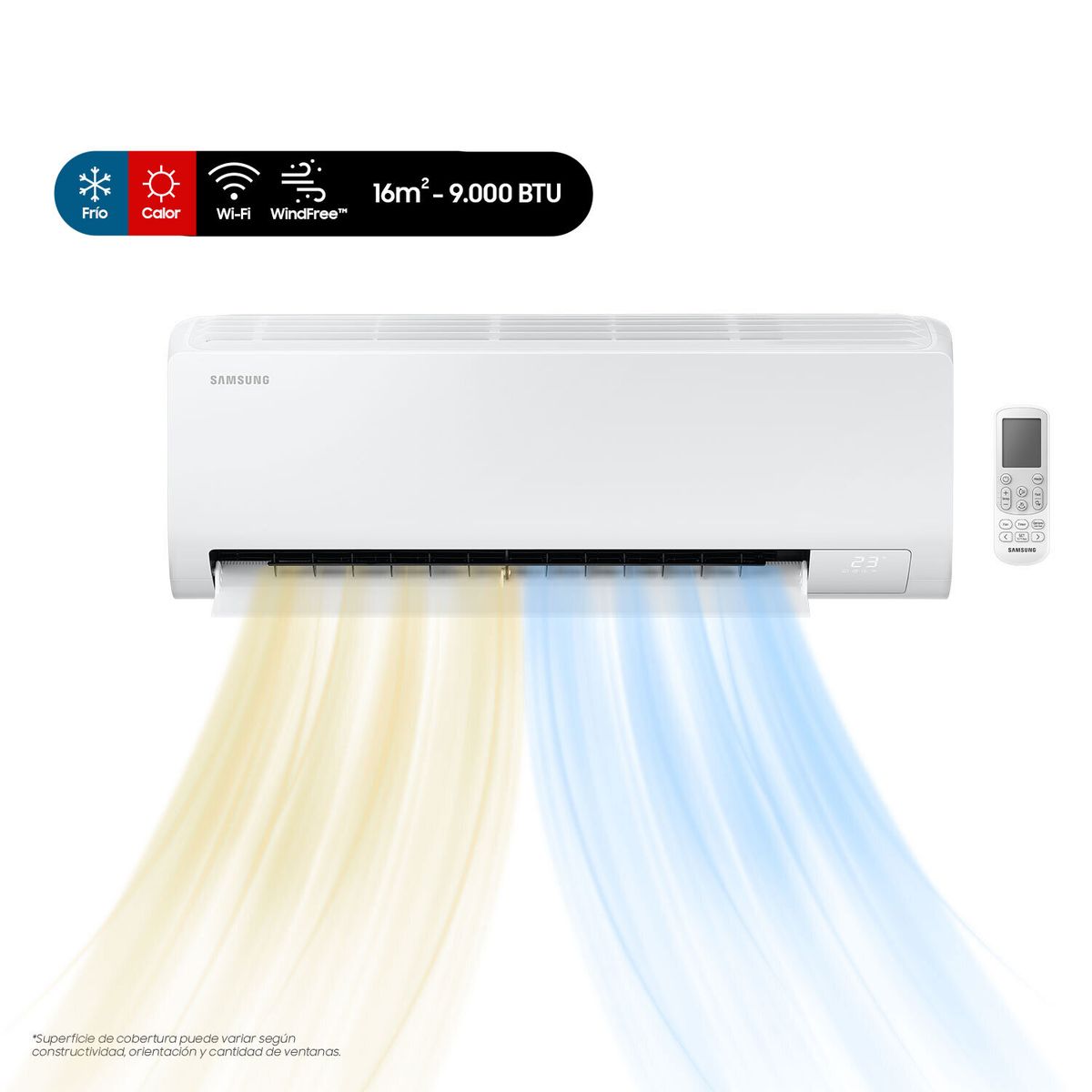 SAMSUNG - Aire Acondicionado Split Muro Wind Free Inverter 9000 BTU (2025)