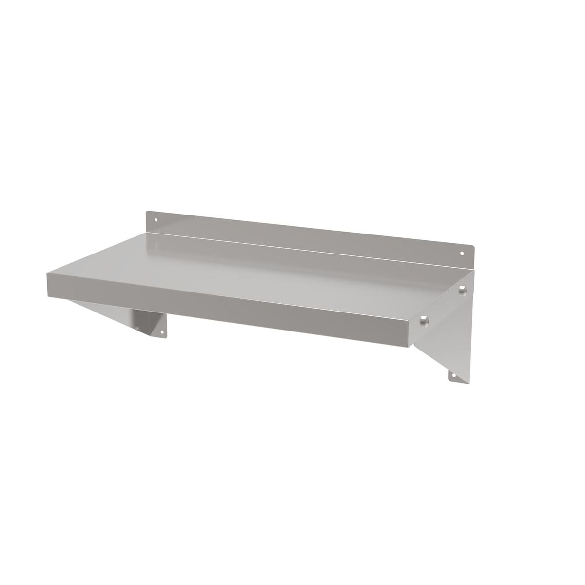 GENERICO - Repisa Mural Lisa 60 x 30 Cms Acero Inoxidable