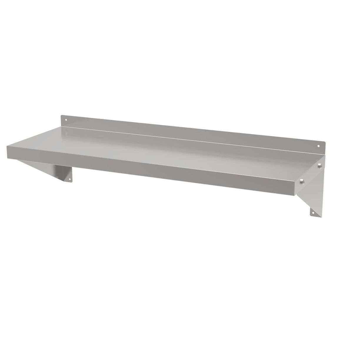 GENERICO - Repisa Mural Lisa 90 x 30 Cms Acero Inoxidable