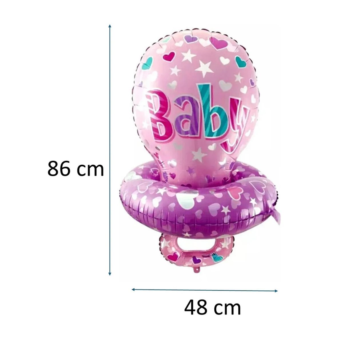 GENERICO - Globo Metalico Chupete Baby Shower Niña