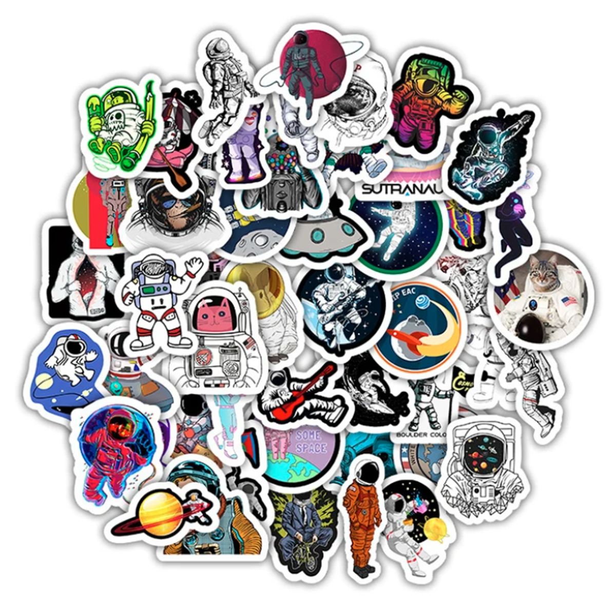 GENERICO - Espacio Astronauta Set 50 Stickers / Calcomania
