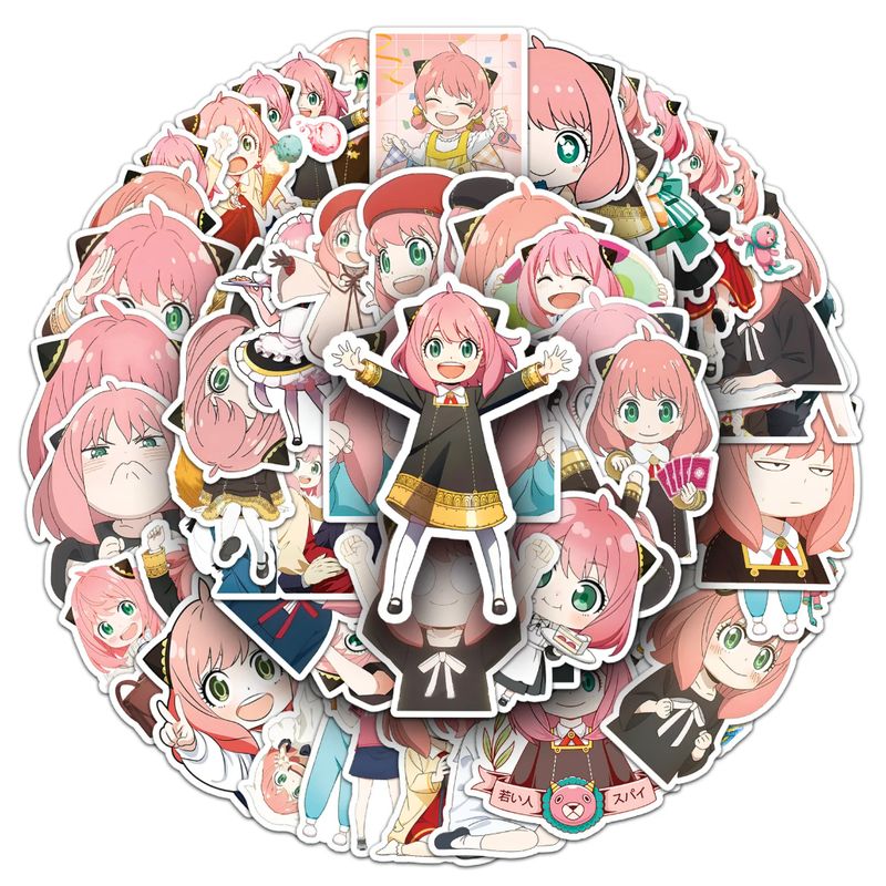 GENERICO - 50 Stickers Anime Spy X Family Anya Calcomania Pegatina