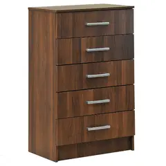 MOBIKIT - Cómoda 5 Cajones Nogal