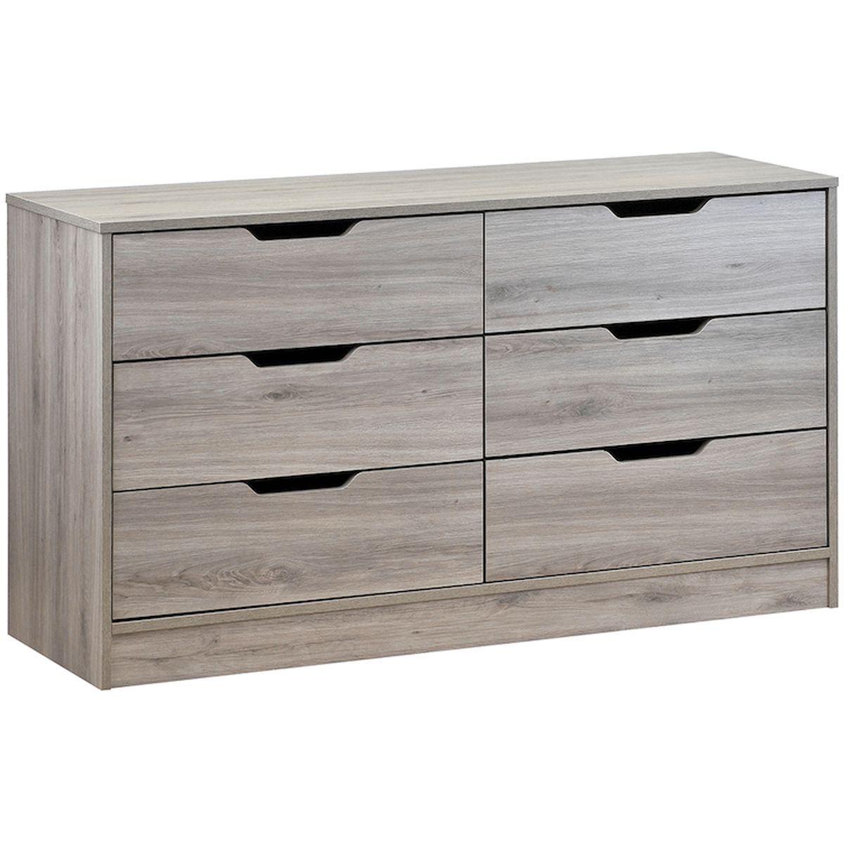 MOBIKIT - Cómoda Misuri 6 Cajones Roble Santana.