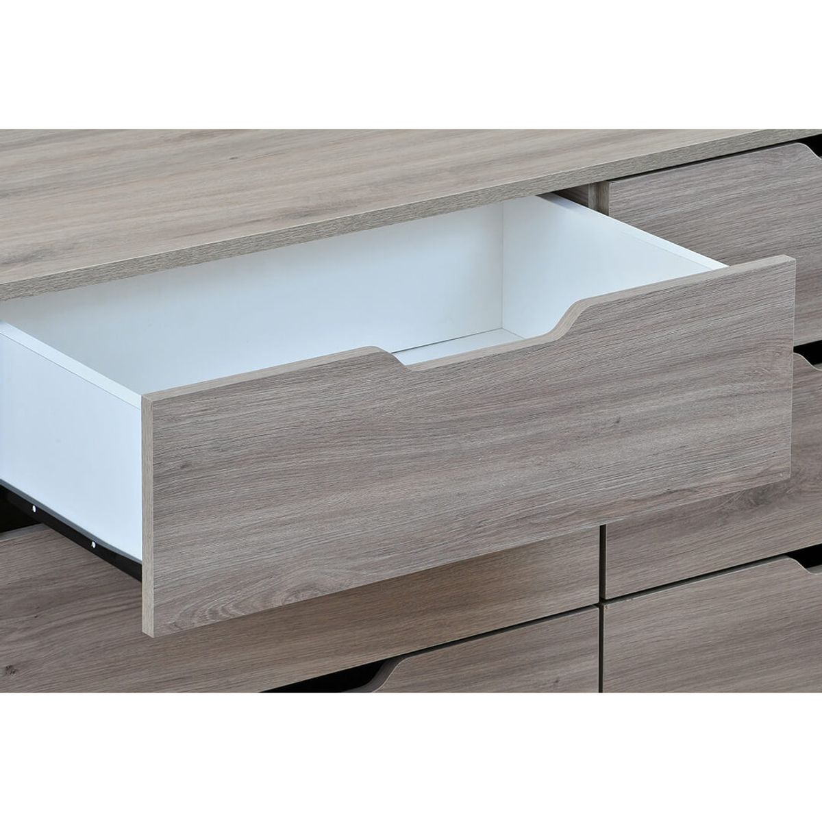 MOBIKIT - Cómoda Misuri 6 Cajones Roble Santana.