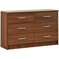 MOBIKIT - Cómoda Misuri 6 Cajones Nogal