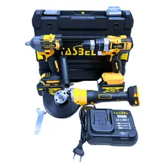 GENERICO - KIT TALADRO LLAVE DE IMPACTO Y ESMERIL INALAMBRICOS