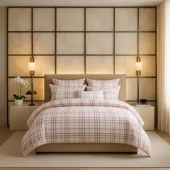 ALTERNATIVE - Juego De Sábanas 800 Hilos 20 Plz Diseño Escocés Pastel 827