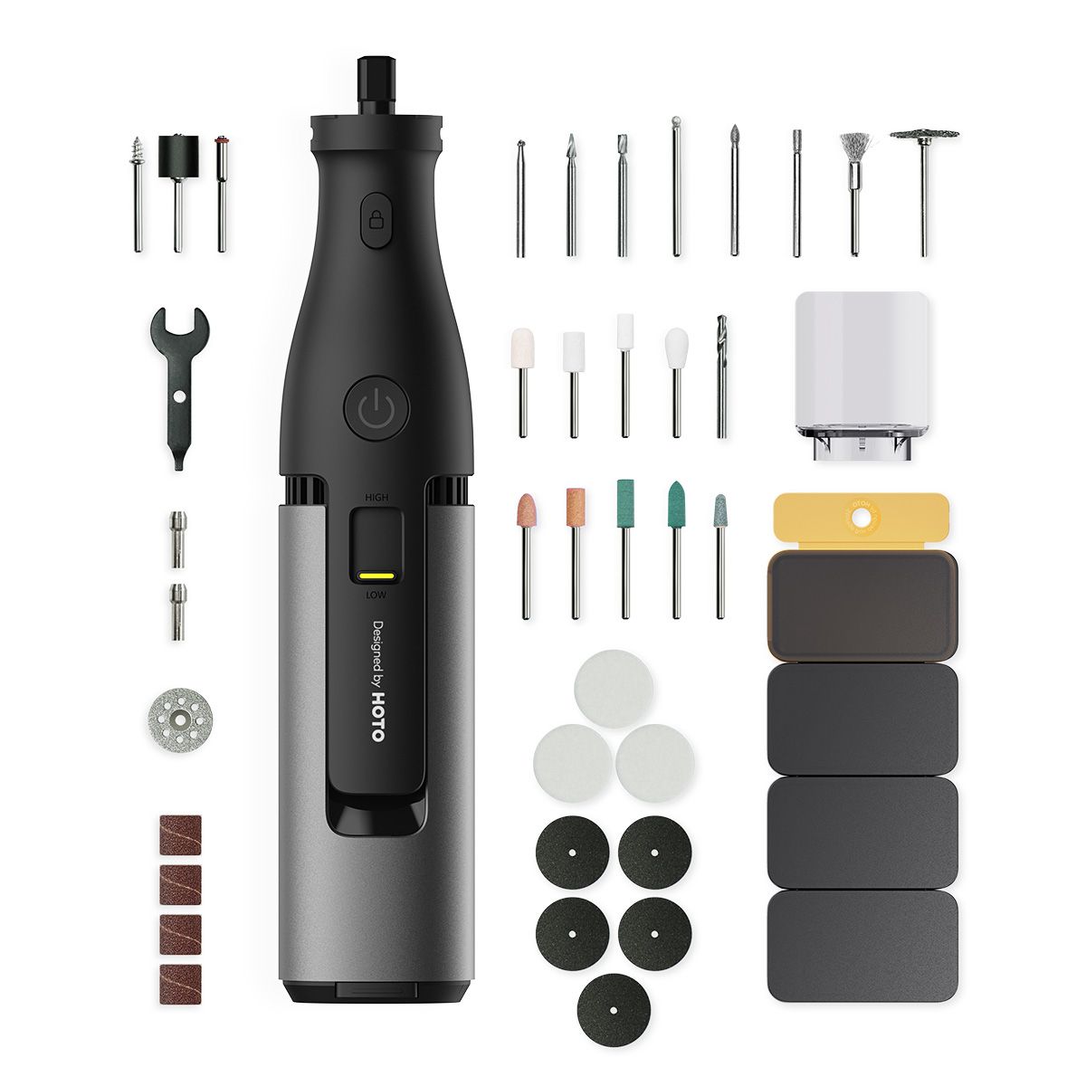 HOTO - HOTO Kit Herramienta Rotativa Pro 12V 37 Piezas