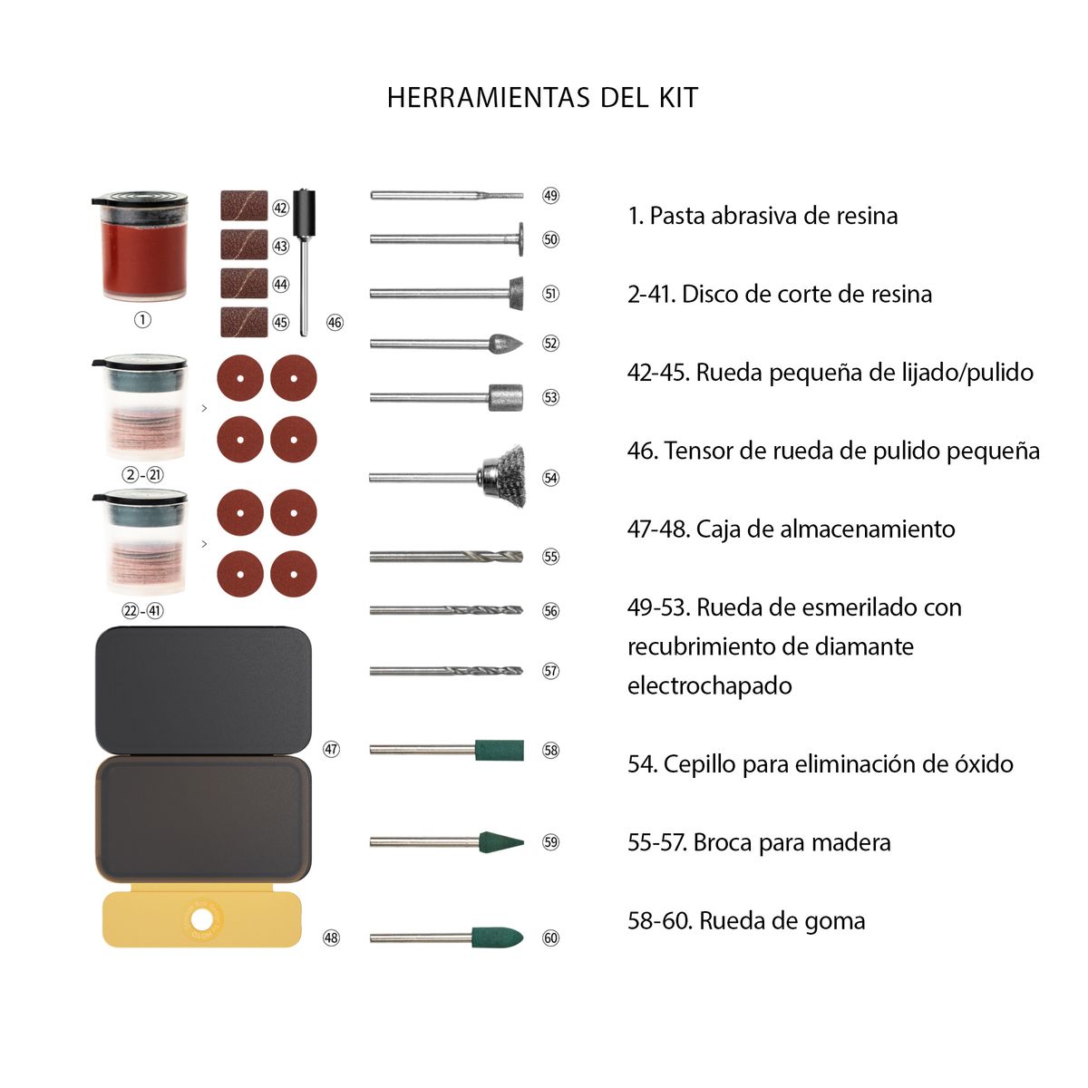 HOTO - HOTO Kit de Accesorios para Herramienta Rotativa