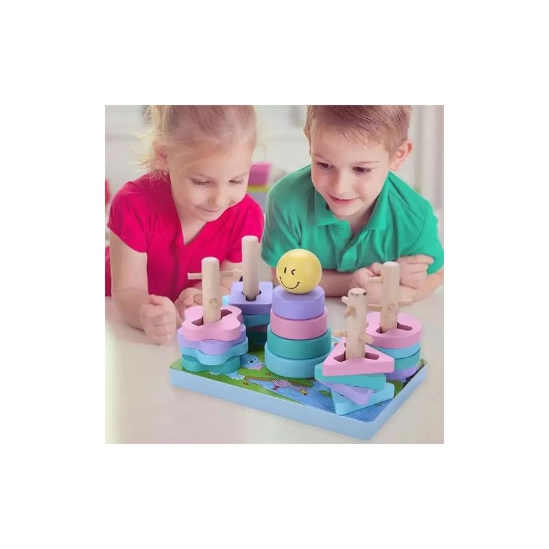 GENERICO - Juguete Didáctico Estimulación Madera Niños Motricidad Fina