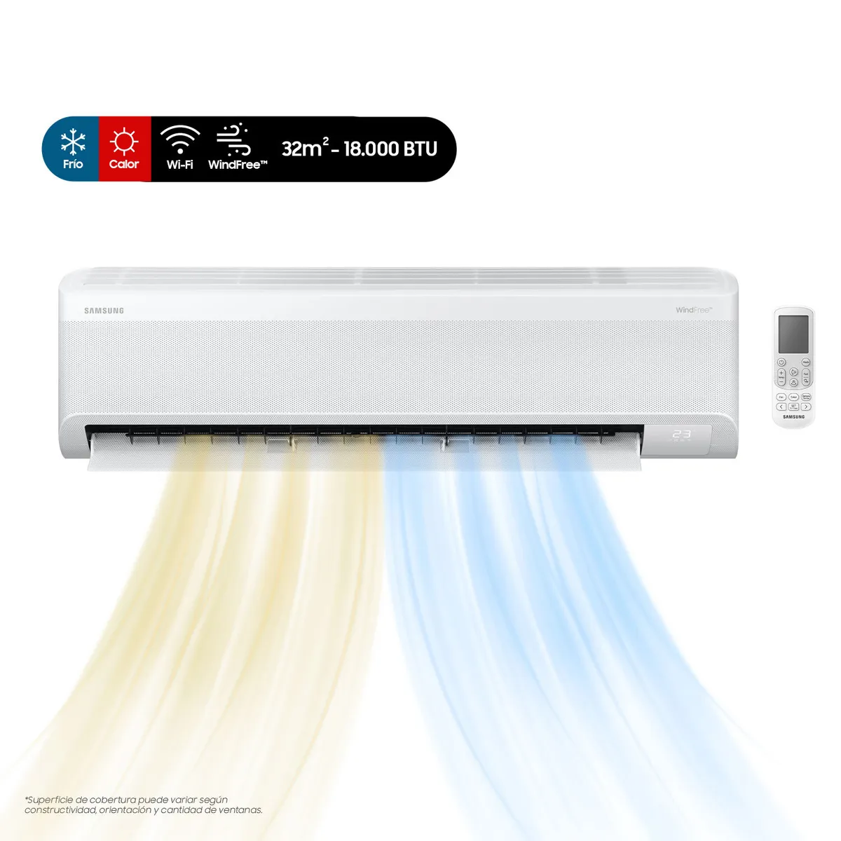 SAMSUNG - Aire Acondicionado Split Muro Wind Free Inverter 18000 BTU (2025)