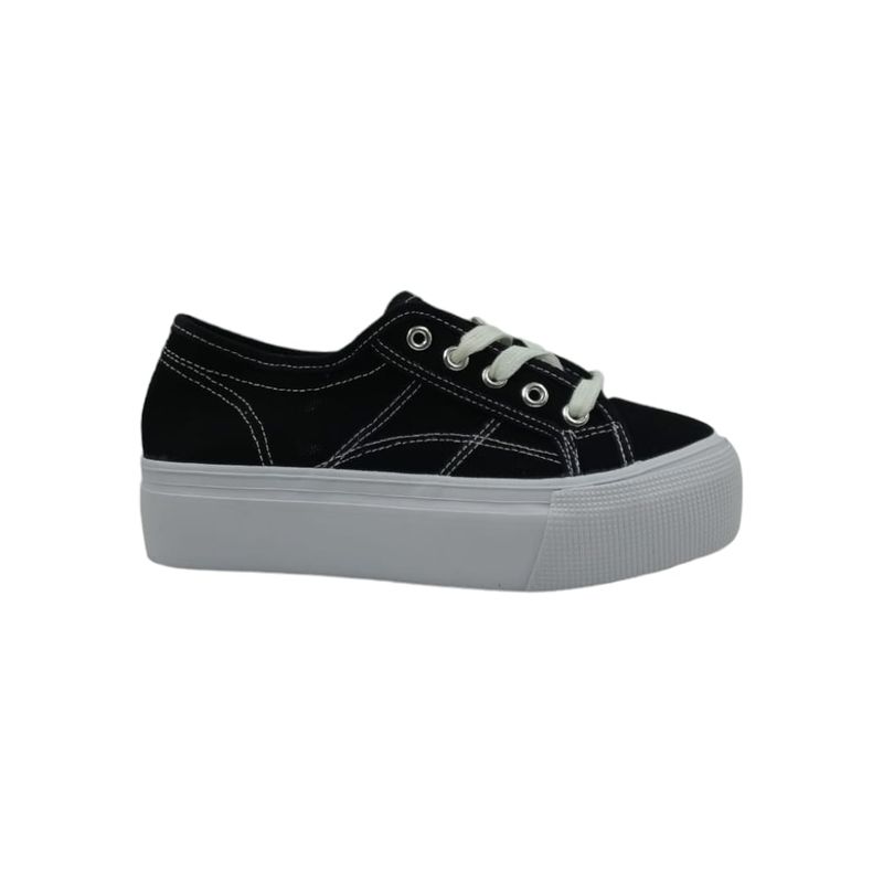 HERIEL - Zapatilla Negra Plataforma Mujer