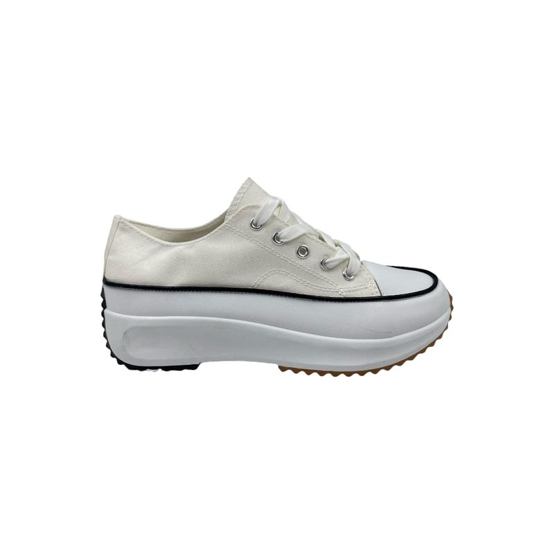 HERIEL - Zapatilla Blanca Plataforma Mujer