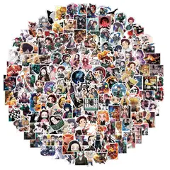 GENERICO - 50 Stickers Demon Slayer / Kimetsu No Yaiba / Autoadhesivo