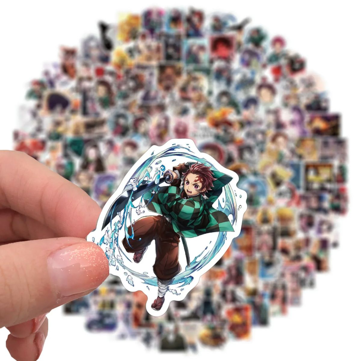 GENERICO - 50 Stickers Demon Slayer  / Kimetsu No Yaiba / Autoadhesivo