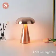 GENERICO - Lampara Led De Mesa Inalámbrica Recargable Usb Velador Coral