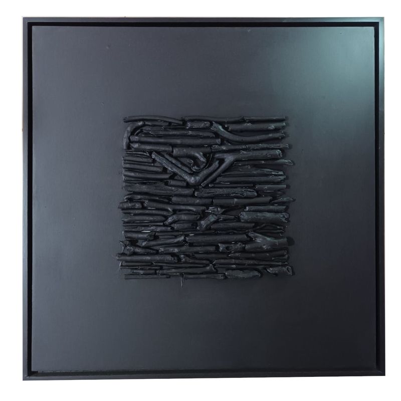 GENERICO - Cuadro decorativo negro  80x80
