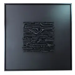 GENERICO - Cuadro decorativo negro 80x80