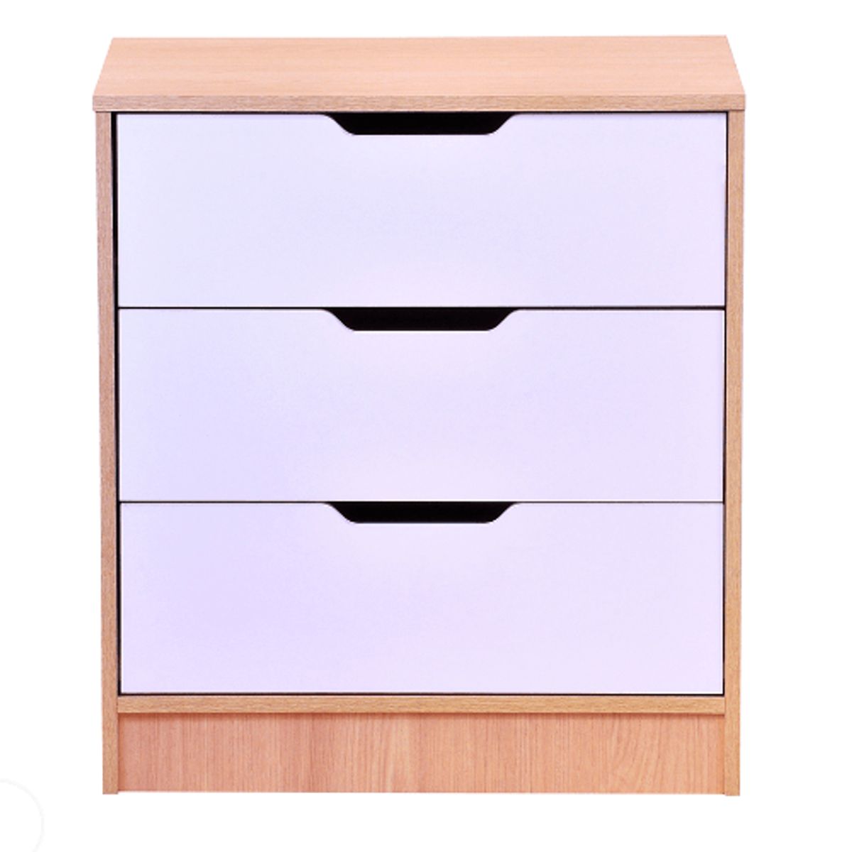 MOBIKIT - Cómoda Misuri 3 Cajones Carvalo Blanco