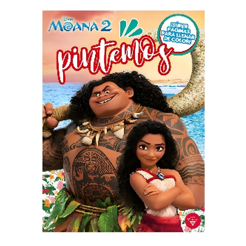 VERTICE - Libro para colorear simple Moana 2, 16 páginas