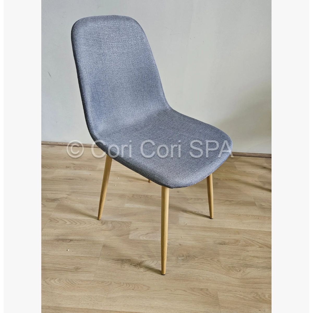 CORI CORI - Silla Scoop Lino Wood Gris