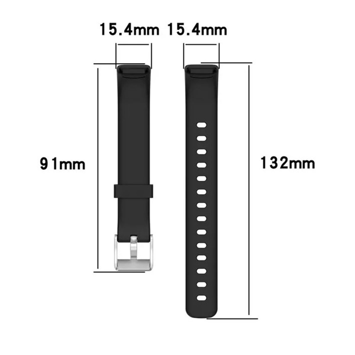 GENERICO - Correa Silicona Compatible Fitbit Luxe  15,4mm Vinotinto