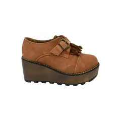 HERIEL - Zapato Camel Plataforma