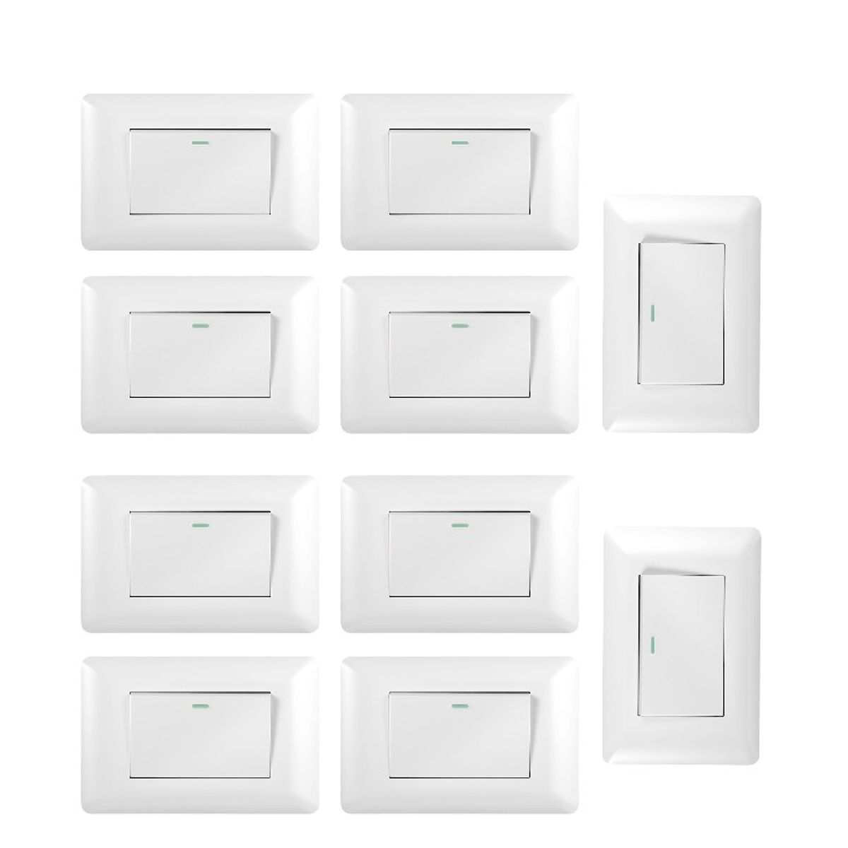 WANT - Interruptor Simple 9/24 10a 250v Blanco pack 10