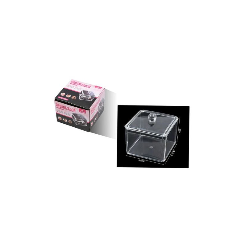 GENERICO - ORGANIZADOR ACRILICO CAJA CON TAPA 9CM