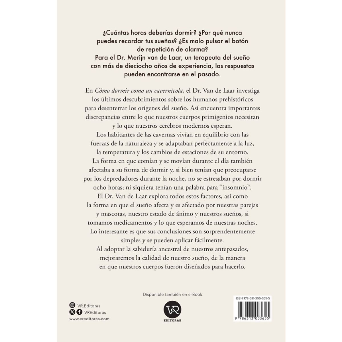 VERGARA Y RIBA - Libro CÓMO DORMIR COMO UN CAVERNÍCOLA