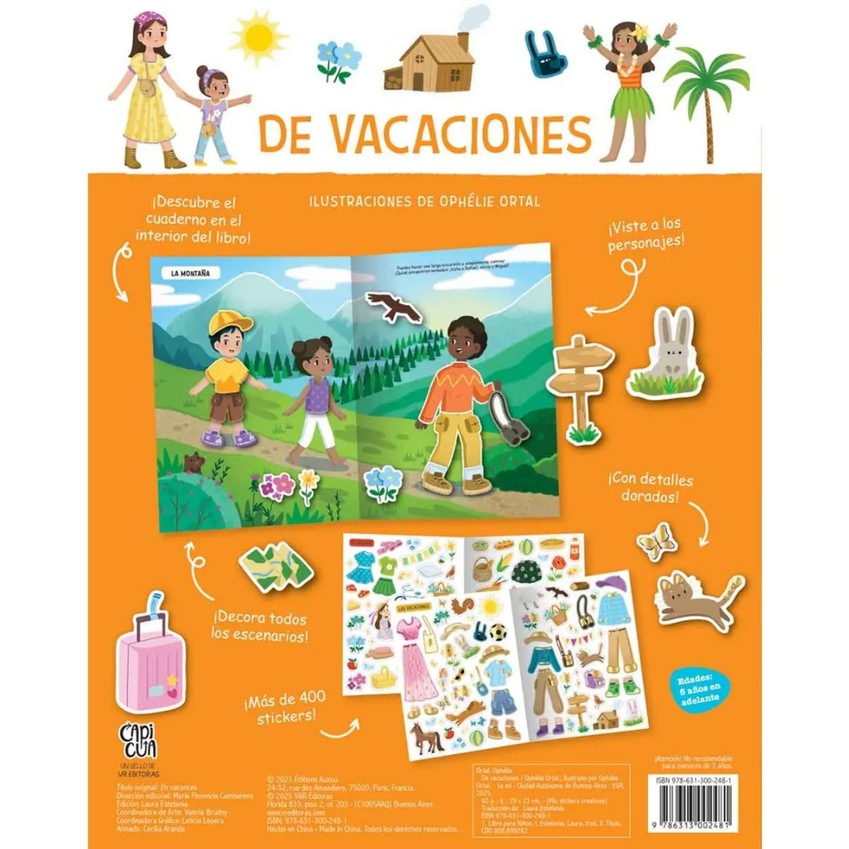 VERGARA Y RIBA - Libro STICKERS CREATIVOS - DE VACACIONES