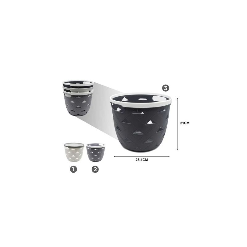 GENERICO - CANASTA ORGANIZADORA DE PLASTICO MULTIUSOS 25X21 CM