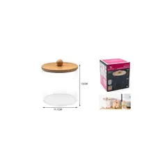GENERICO - ORGANIZADOR CON TAPA DE BAMBU 13CM