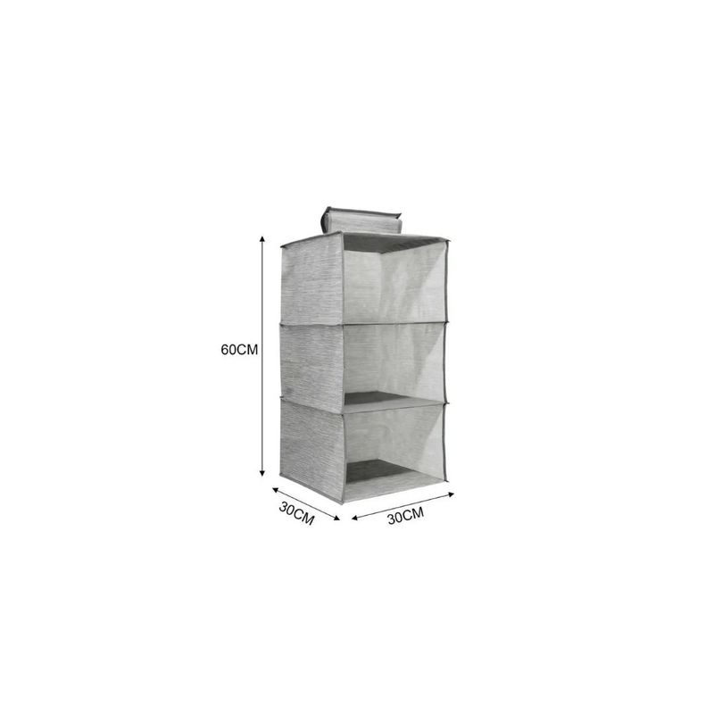 GENERICO - ORGANIZADOR DE ROPA 60CM 3 COMPARTIMIENTOS