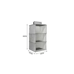 GENERICO - ORGANIZADOR DE ROPA 60CM 3 COMPARTIMIENTOS