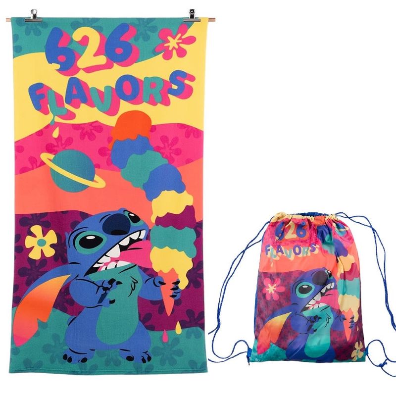 MASHINI - Toalla de Playa Personajes Stitch Más Bolso