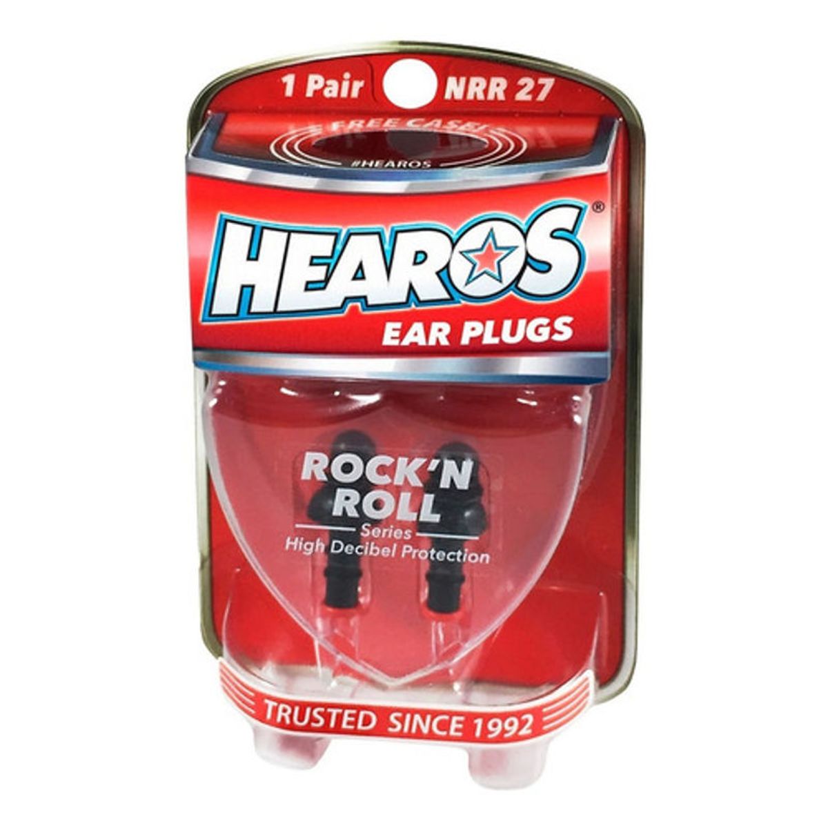 GENERICO - Hearos Rock N Roll Ear Filters 1 Par Protectores + Case
