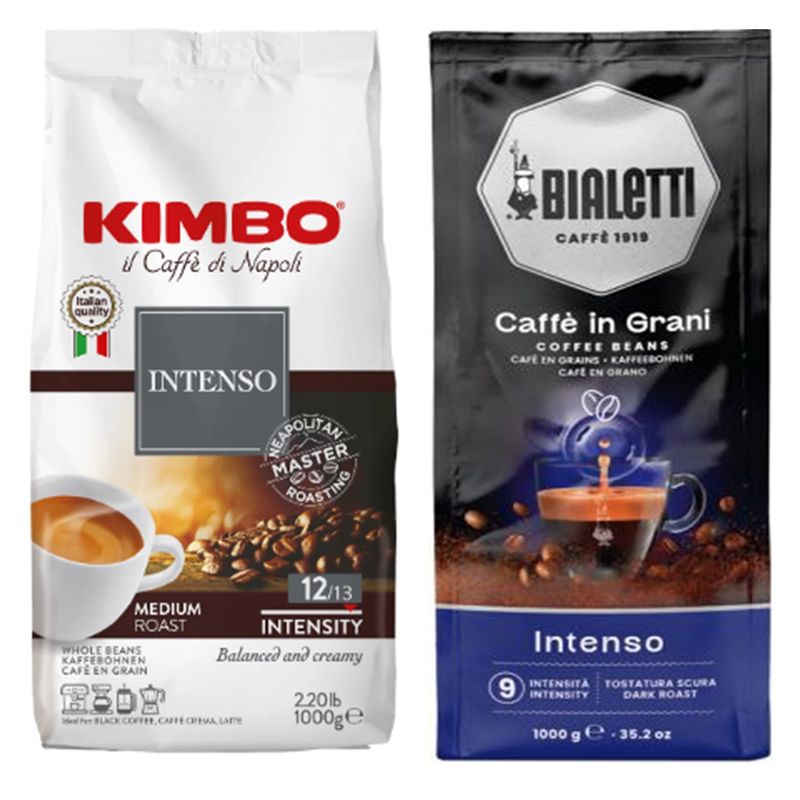 KIMBO - Cafe Kimbo Intenso Grano 1k + Cafe Intenso Bialetti Grano 1k