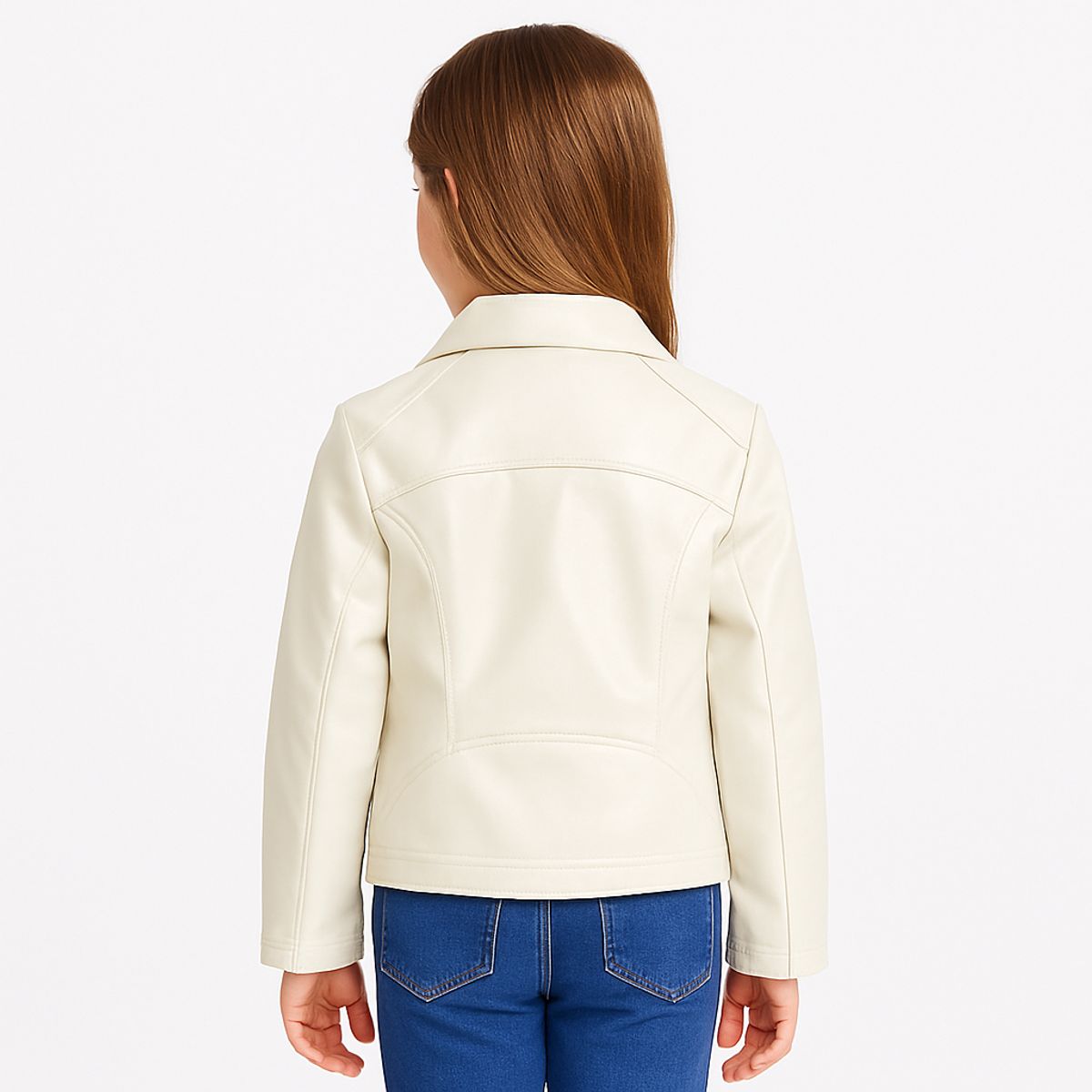 KIBOU - Chaquetas Ecocuero Niña Estilo Motociclista