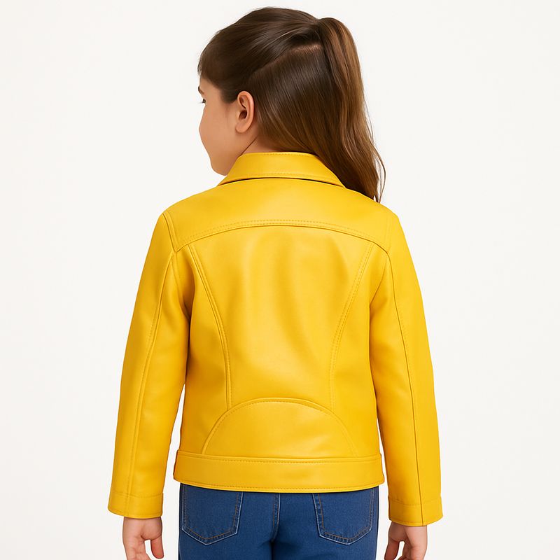 KIBOU - Chaquetas Ecocuero Niña Estilo Motociclista